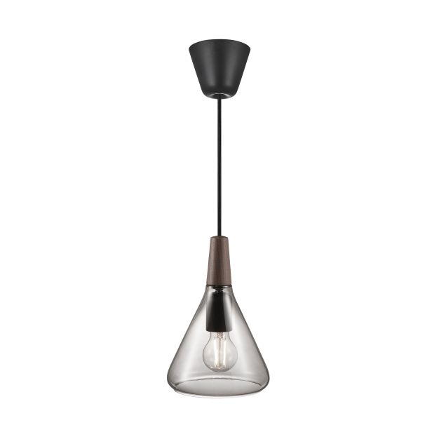 Design for the People Nori 18 - hanglamp - Ø 18 x 35,5 cm - rook glas