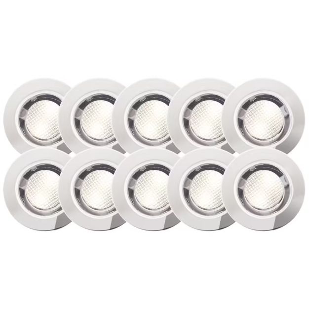 Brilliant Kozi 30 - set van 10 - inbouwspots - Ø 30 mm, Ø 22 mm inbouwmaat - 0,15W LED incl. - IP44 - warm wit