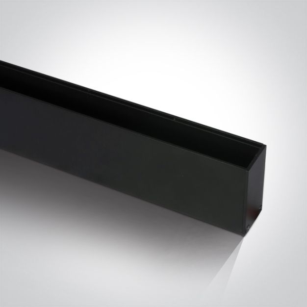 ONE Light magnetisch railsysteem MIDI - opbouwprofiel - 2 meter - 5,5 x 2,7 cm - DALI dimbaar - zwart