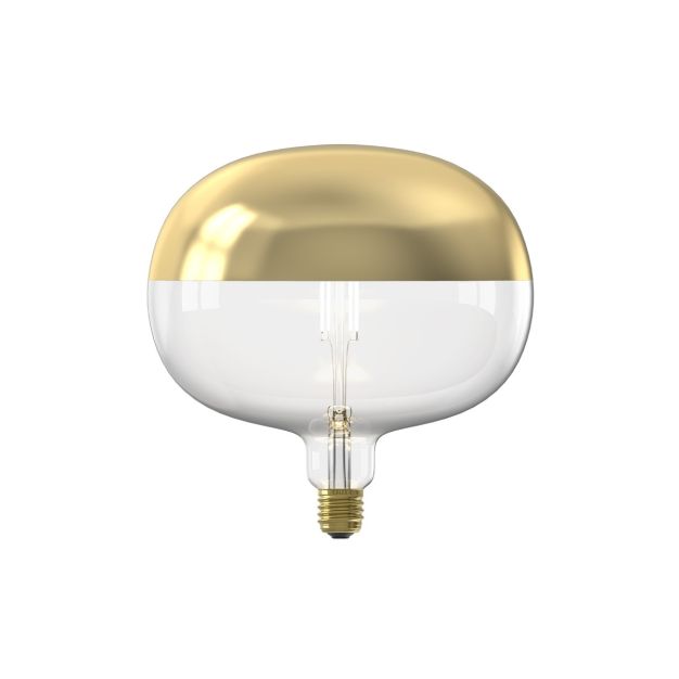 Calex Boden Top Mirror LED lamp - Ø 22 x 22,5 cm - E27 - 6W dimbaar - 1800K - goud