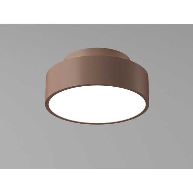 Artdelight Chicago - plafondlamp - Ø 15 x 6,8 cm - 9,8W dimbare LED incl. - brons geborsteld