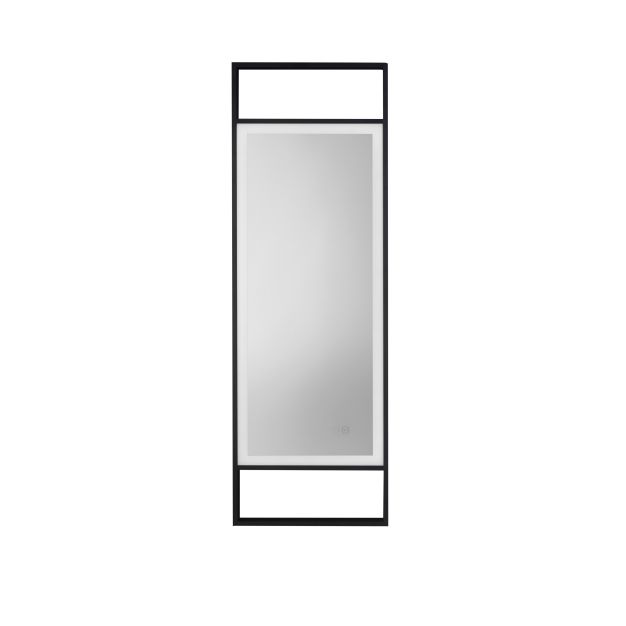 Nova Luce Doul - spiegel met verlichting - 40 x 120 x 5 cm - 37W LED incl. - IP44 - geanodiseerd zwart