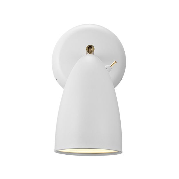 Design for the People Nexus 2 - wandverlichting met schakelaar - 19 x 10 x 22 cm - wit en grijs