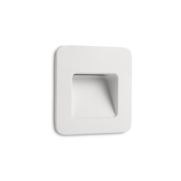 Faro Nase - inbouw wandverlichting - 9,4 x 5,7 x 9,4 cm - 2,9W LED incl. - IP44 - mat wit