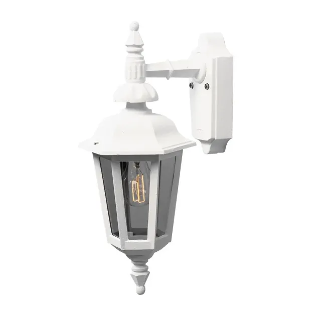 Konstsmide Pallas Down - buiten wandlamp - 18 x 23 x 42 cm - IP23 - mat wit