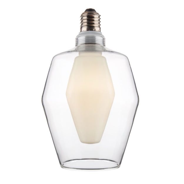 Nordlux Deco - Ø 11,9 x 18,6 cm - E27 - 4,15W dimbaar - 2700K - helder en mat wit