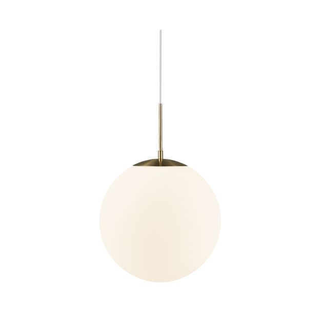 Nordlux Grant - hanglamp - Ø 35 x 235 cm - messing en opaal wit