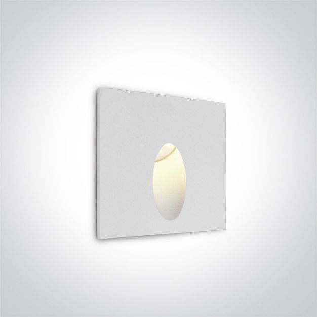 ONE Light Indoor/Outdoor Dark Light Wall Recessed - buiten wandverlichting - 7 x 7 x 4,5 cm - 3W LED incl. - IP54 - wit