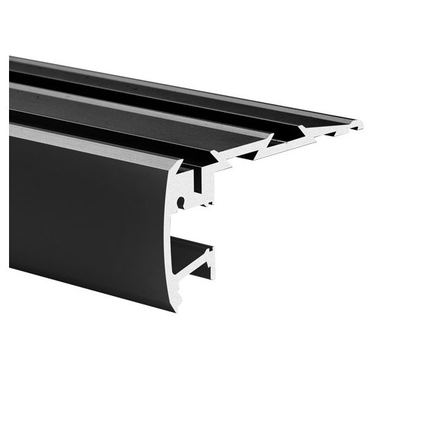 Klus STEP - LED profiel voor trapranden - 4,1 x 8 cm - zwart