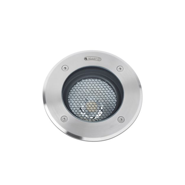 Faro Geiser Orientable - ronde grondspot voor buiten - Ø 130 mm, Ø 116 mm inbouwmaat - IP67 - satijn inox