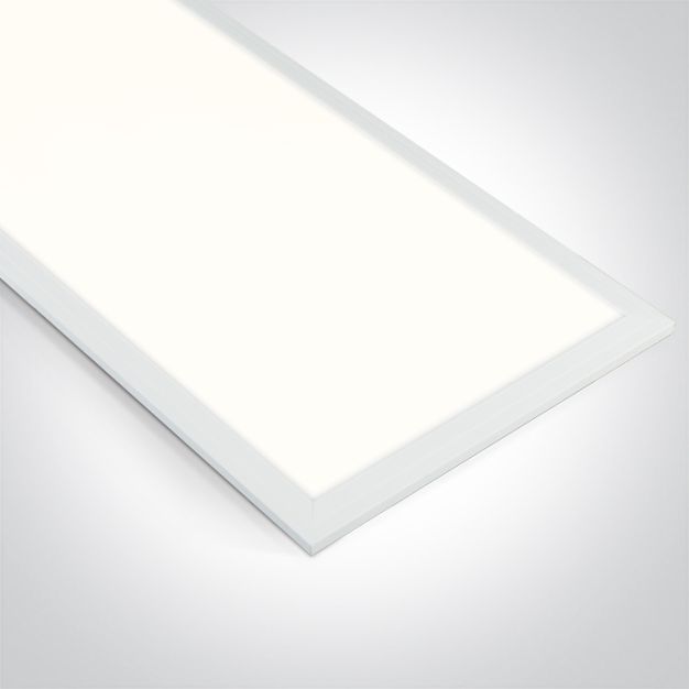 ONE Light Rectangular Panels - inbouw LED-paneel met achtergrondverlichting voor verlaagde T-rail plafonds - 119,5 x 29,5 x 3 cm - 40W LED incl. - wit