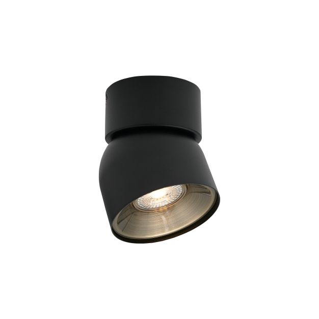 Nordlux Pitcher - opbouwspot - Ø 10 x 12,3 cm - zwart en goud