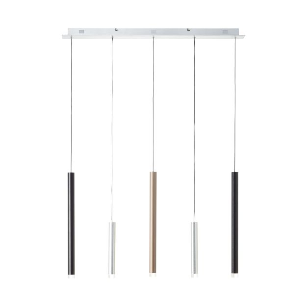 Brilliant Cembalo - hanglamp - 89 x 8,5 x 120 cm - 3 stappen dimmer - 5 x 4W LED incl. - meerkleurig