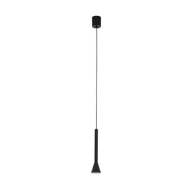 Nova Luce Navan - hanglamp - Ø 6 x 150 cm - 6W LED incl. - mat zwart