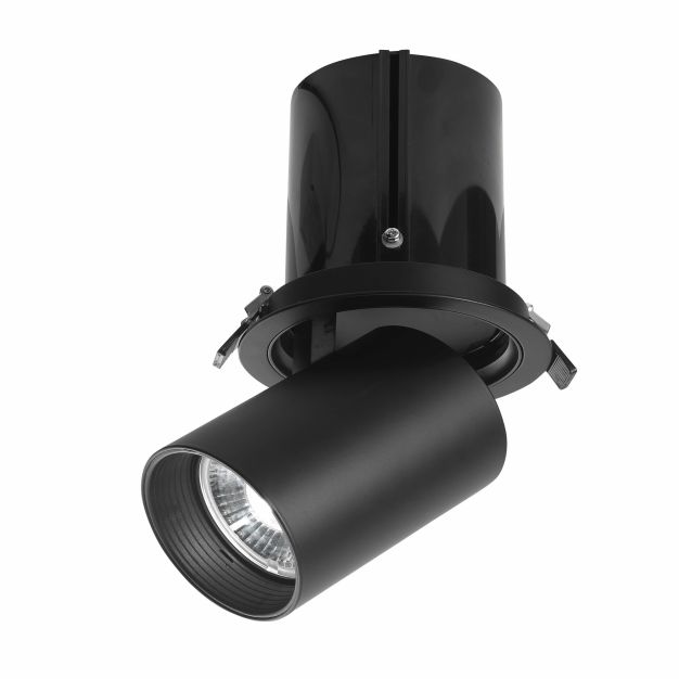 Nova Luce Juno - inbouwspot - Ø 96 mm, Ø 85 mm inbouwmaat  - 15W dimbare LED incl. - zwart