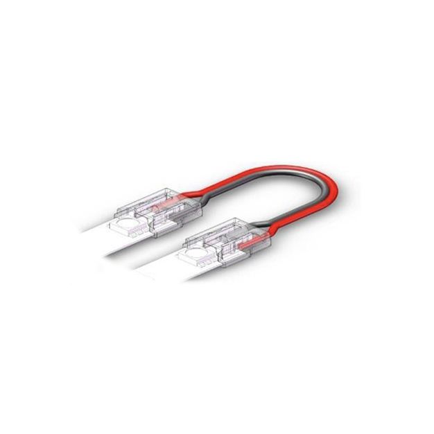 Lichtkoning - dubbele connector met 15cm kabel - voor enkelkleurige 10mm SMD LED strip