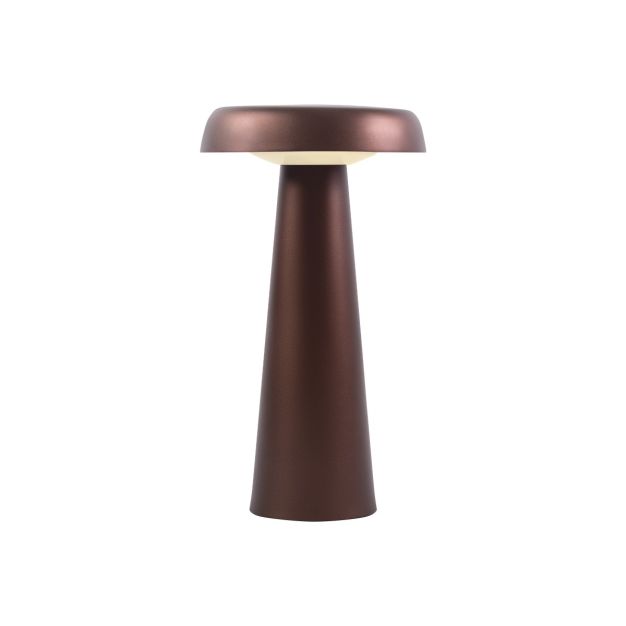 Design for the People Arcello - tafellamp - oplaadbaar via USB-kabel - Ø 14 x 25 cm - 3 stappen Moodmaker functie - 2,8W LED incl. - IP54 - messing
