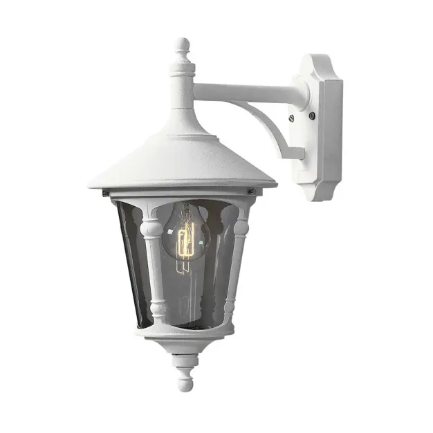 Konstsmide Virgo - buiten wandlamp - 24 x 33 x 44 cm - IP23 - mat wit