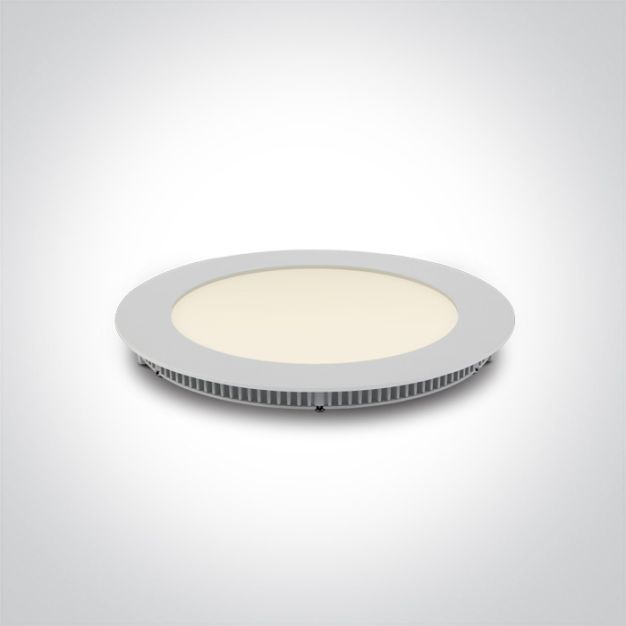 ONE Light Round Recessed Panel - inbouw plafondverlichting - Ø 17,3 x 2,2 cm - 12W LED incl. - wit - CCT
