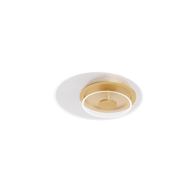 Nova Luce Copo - plafondlamp - Ø 40 x 9,6 cm - 29W dimbare LED incl. - messing goud
