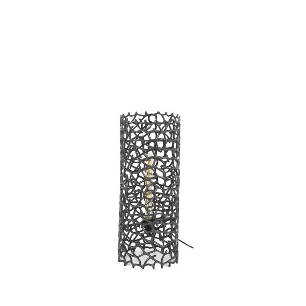 Vico Weaver Cylinder - vloerlamp - 61 cm - zwart nikkel