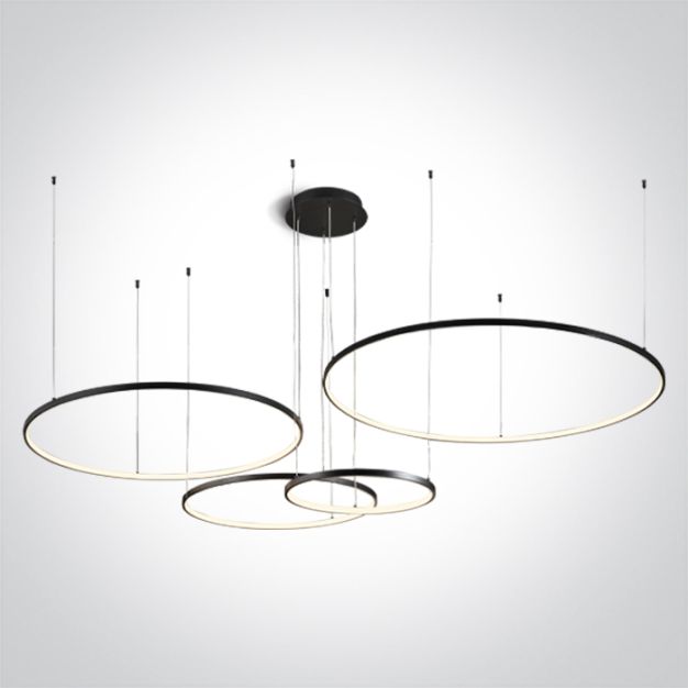ONE Light Decorative - hanglamp - 150 cm - 100W dimbare LED incl. - zwart