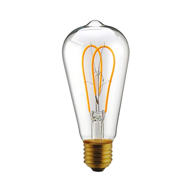 Daylight Italia LED - Ø 6,4 x 14,6 cm - E27 - 4,9W - 2200K - transparant