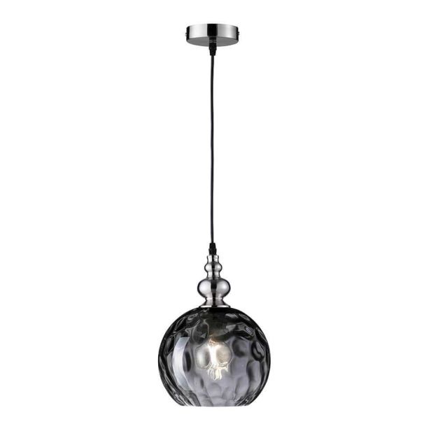 Fischer & Honsel Uller - hanglamp - Ø 20 x 140 cm - zwart