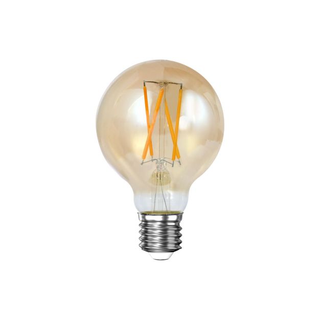 Vico filament LED lamp dimbaar - Ø 7 x 8 cm - E27 - 6W - 2100K - amber
