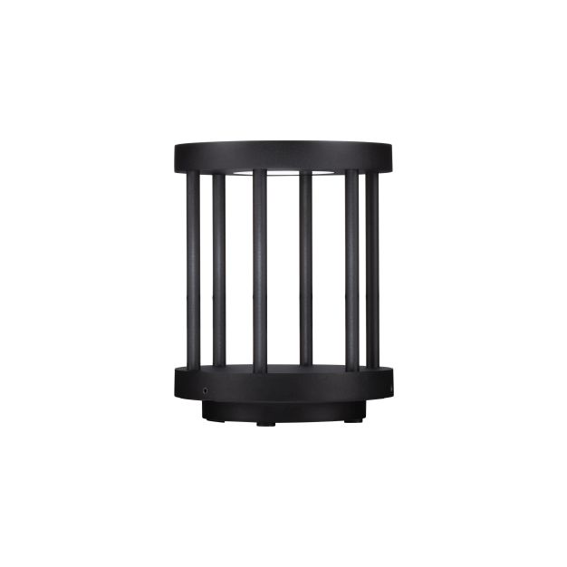 Nova Luce Nereus - tuinpaal - Ø 16 x 20 cm - 8W LED incl. - IP65 - donker antraciet