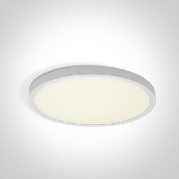 ONE Light Plafo - plafondverlichting - Ø 30 x 2,5 cm - 24W LED incl. - wit