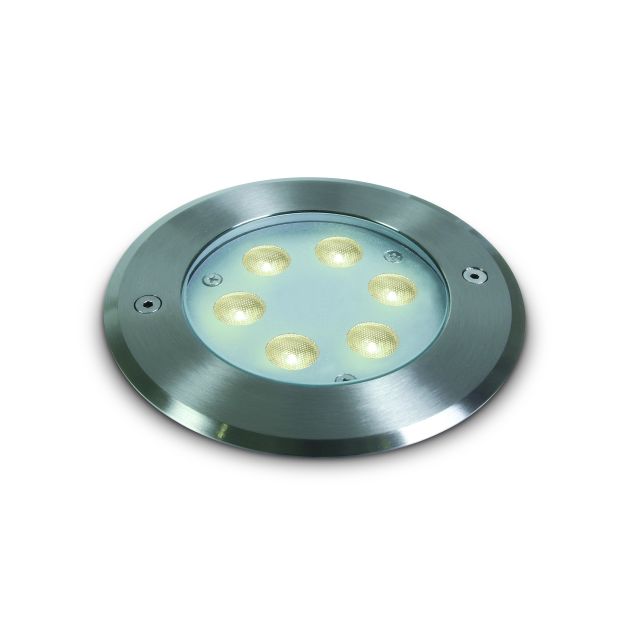 ONE Light LED Underwater Range - onderwater LED-spot - Ø 150 mm, Ø 140 mm inbouwmaat - 6W dimbare LED incl. - IP68 - geborsteld messing - warm witte lichtkleur