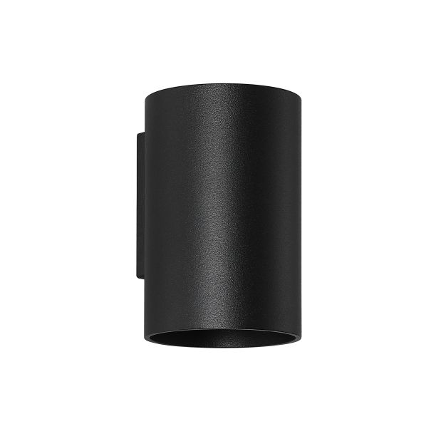 Searchlight Round - wandlamp - Ø 6,5 x 10 cm - zwart