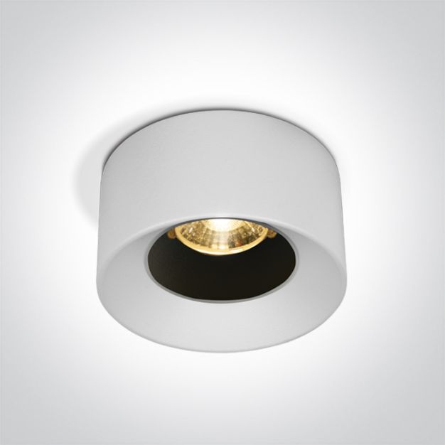 ONE Light Recessed Spots Fixed LED - inbouwspot - Ø 65 mm, Ø 54 mm inbouwmaat - 7W LED incl. - wit