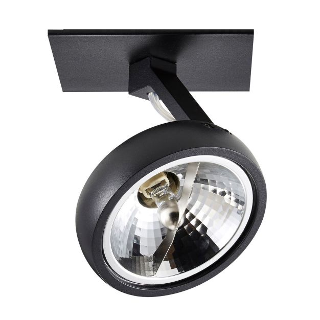 Zuma Line Gino DL 1 - opbouwspot met inbouw rozet - 15 x 9 cm - zwart