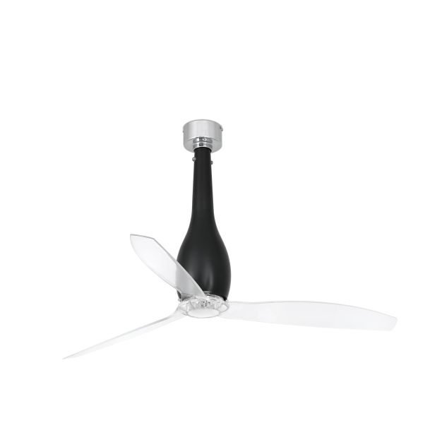 Faro Eterfan - plafondventilator met afstandsbediening - Ø 128 cm - mat zwart en transparant