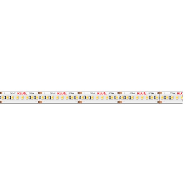KLUS LED strip - 1 cm breed, 500cm lengte - 24Vdc - dimbaar - 4,8W LED per meter - 240 LEDs per meter - IP20