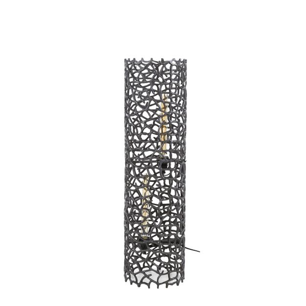 Vico Weaver Cylinder - vloerlamp - 92 cm - zwart nikkel
