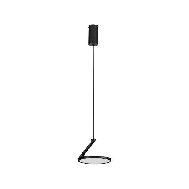 Nova Luce Opi - hanglamp - Ø 20 x 260 cm - 14W LED incl. - zandzwart