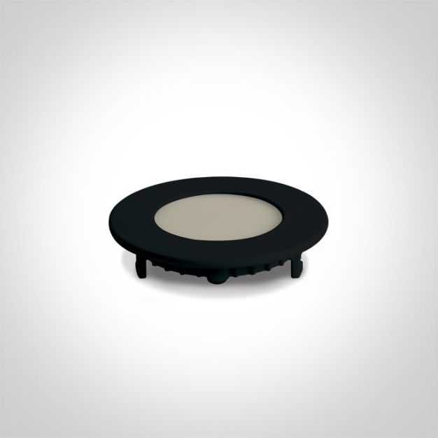 ONE Light Round Recessed Panels CCT V - inbouwspot - Ø 85 mm, Ø 70 mm inbouwmaat - 3W LED incl. - zwart - instelbare lichtkleur