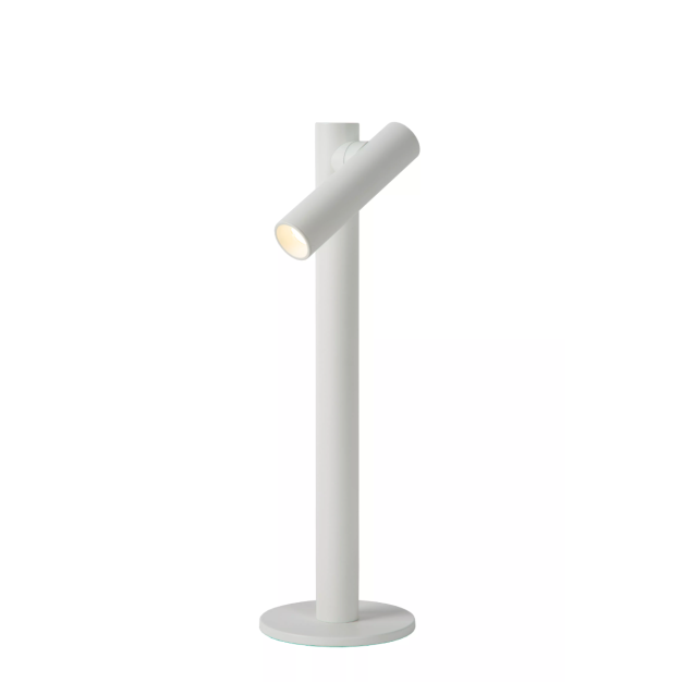 Lucide Antrim - oplaadbare tafellamp - Ø 11 x 35,8 cm - 2,2W dimbare led incl. - IP54 - wit