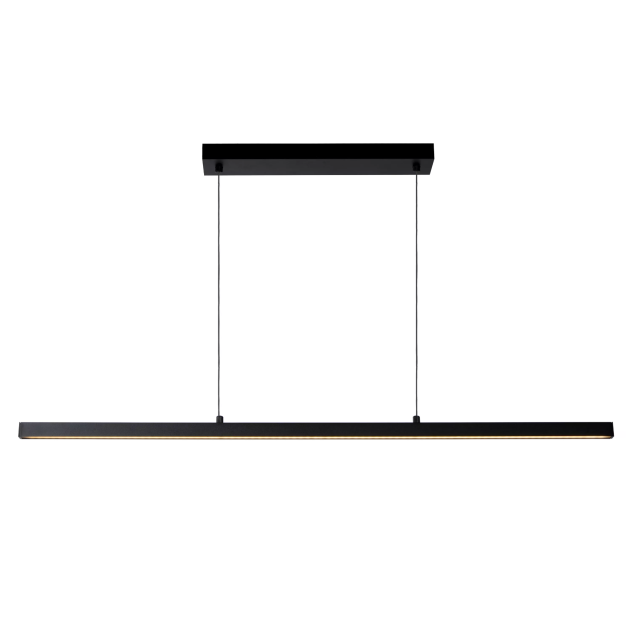 Lucide Sigma - hanglamp - 118,5 cm x 8,2 cm x 150 cm - 30W dimbare LED incl. - Zwart