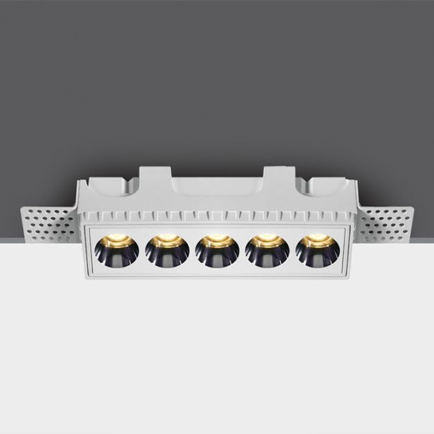 ONE Light Trimless Mirror Range - inbouwspot - 137 x 40 mm, 145 x 41 mm inbouwmaat  - 12W LED incl. - wit