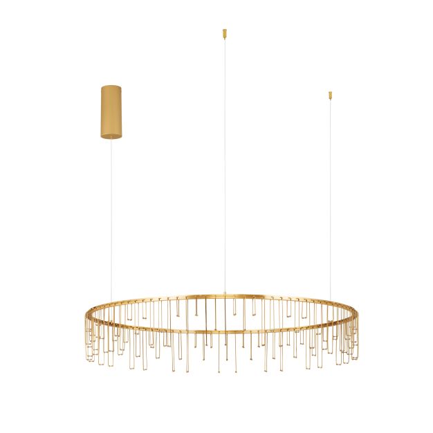 Nova Luce Stellar - hanglamp - Ø 100 x 150 cm - 36W dimbare LED incl. - goud