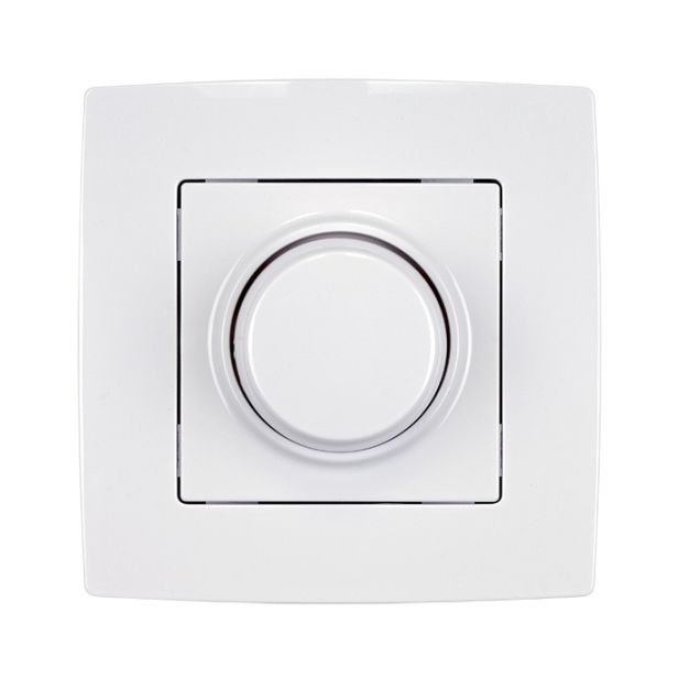 Elmark City - LED enkelpolige draaiknopdimmer - 3 tot 300 watt LED - wit