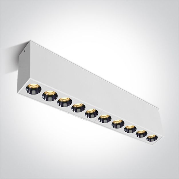 ONE Light Dark Light Ceiling Lights - plafondverlichting - 27,3 x 3,7 x 8,3 cm - 24W LED incl. - wit