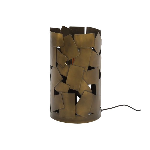 Vico Patch Cylinder - tafellamp - Ø 23 x 38 cm - antiek brons