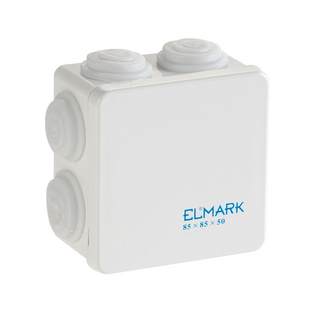 Elmark distributie box - 8,5 x 8,5 x 5 cm - IP55 - wit