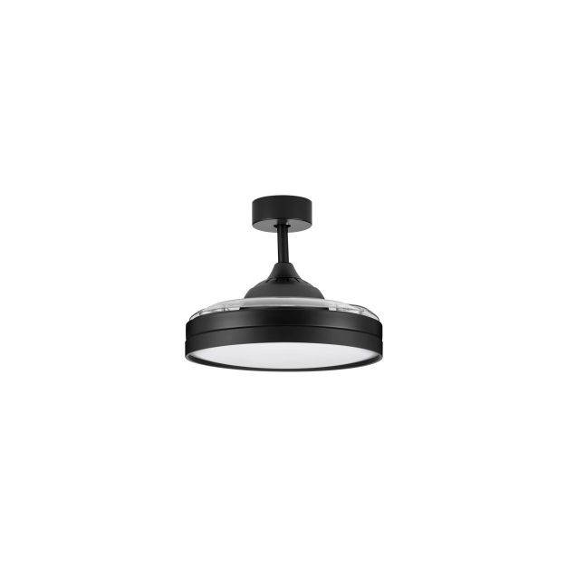 Nova Luce Nevma - plafondventilator met licht en afstandsbediening - Ø 107 x 49 cm - 36W LED incl. - mat zwart