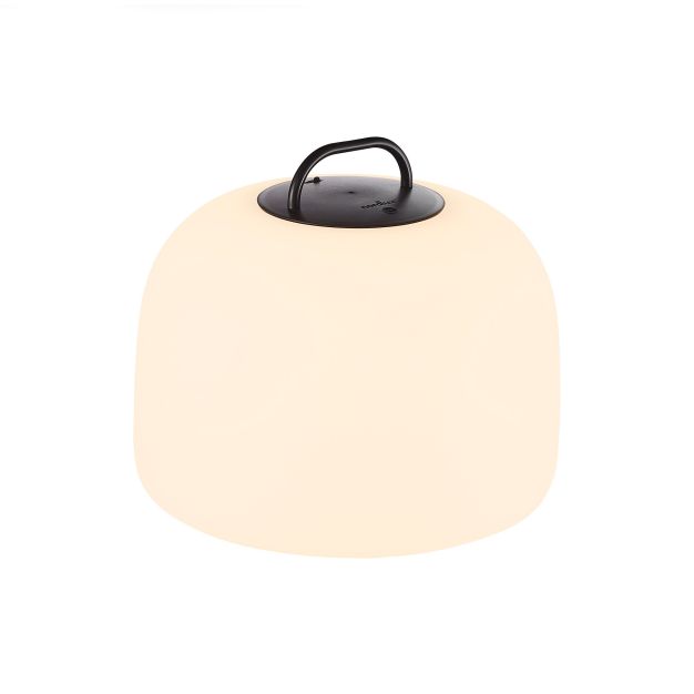Nordlux Kettle To-Go 36 - oplaadbare tafellamp buiten - 36 x 30,8 cm - 6,8W LED incl. - IP65 - wit en zwart